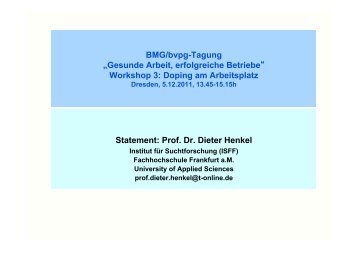 Prof. Dr. Dieter Henk - BVPG