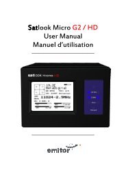 Satlook Micro G2 / HD User Manual Manuel d'utilisation - Pulsat