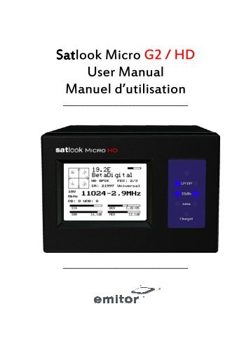 Satlook Micro G2 / HD User Manual Manuel d'utilisation - Pulsat