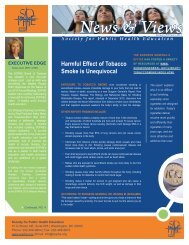 News & Views - Society for Public Health Education