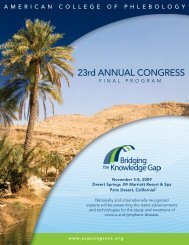 23rd ANNUAL CONGRESS - American College of Phlebology