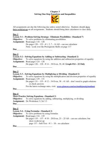 Method 1 Solving One Step Equations By Inspection