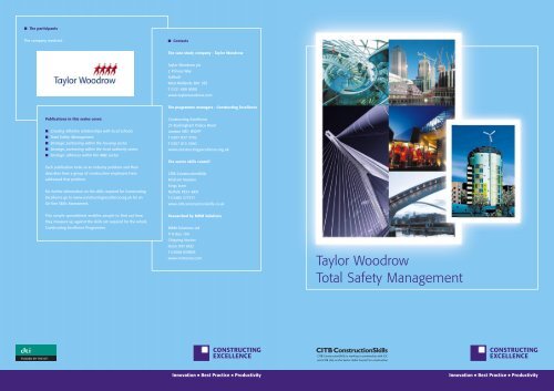 Total Safety Management Taylor Woodrow - Constructing Excellence