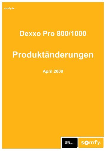 Dexxo Pro RTS Endanschläge - Somfy