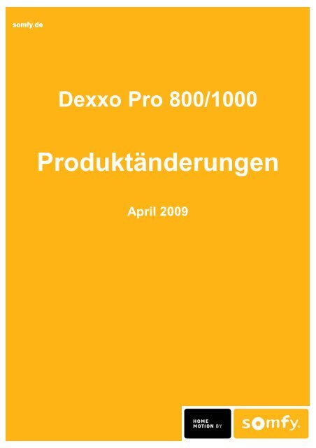 Dexxo Pro RTS Endanschläge - Somfy