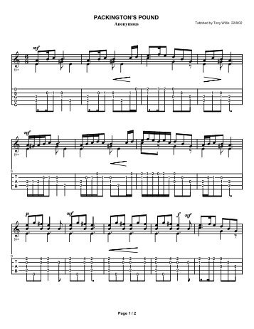 Packington's Pound - Free Sheet Music Downloads