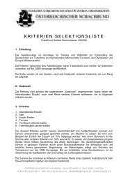 KRITERIEN SELEKTIONSLISTE - Ãsterreichischer Schachbund