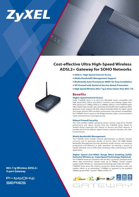 Cost-effective Ultra High-Speed Wireless ADSL2+ Gateway for ...