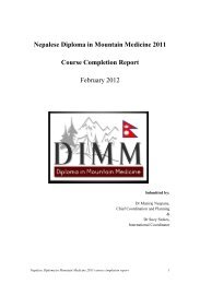 Nepalese Diploma in Mountain Medicine 2011 Course Completion ...