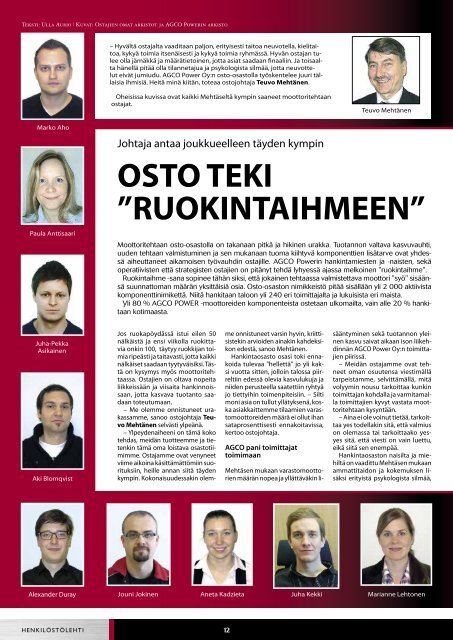 Sisukas - henkilÃƒÂ¶stÃƒÂ¶lehti N:o 1/2013 - AGCO Power