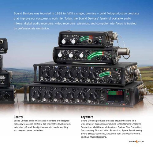 Full Line Audio Catalog - Sound Devices, LLC