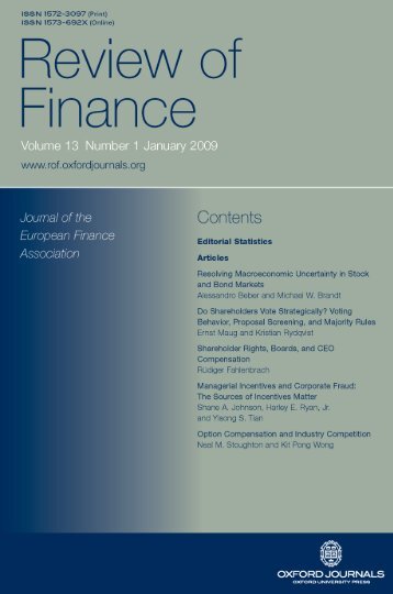 Front Matter (PDF) - Review of Finance - Oxford Journals