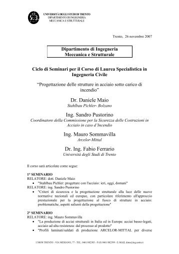 Vedi programma - Ordine degli Ingegneri della provincia di Trento