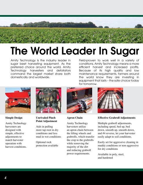 Sugar Beet Harvesters and Defoliators - Amity Technology