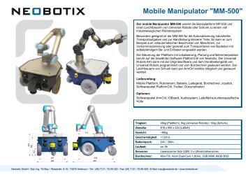 Mobile Manipulator "MM-500" - Neobotix