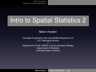 Intro to Spatial Statistics 2 - Colorado State University