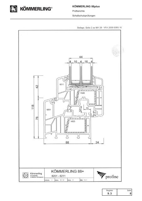 1.1 Systemmerkmale KÃMMERLING 88plus