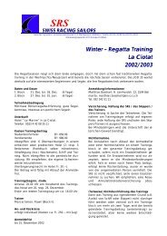 Winter - Regatta Training La Ciotat 2002/2003 - SRS - Swiss Racing ...