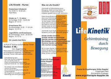 Flyer Life Kinetik - Ergotherapie Keppler