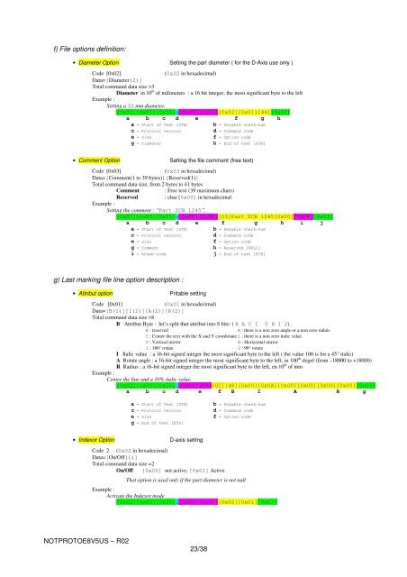 COMMUNICATION PROTOCOL E8-V5 - SIC-Venim s.r.o.