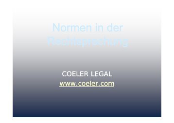 Normen in der Rechtssprechung - INMAS