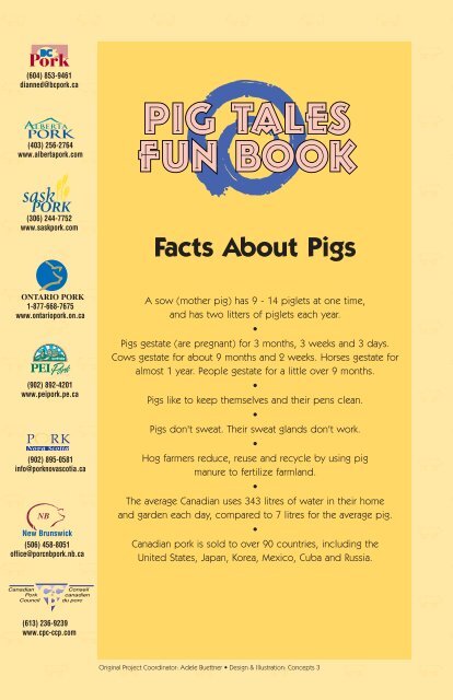 Pig Tales Fun Book - Ontario Pork