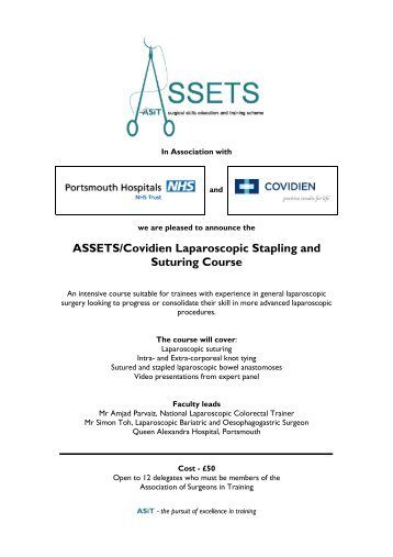 ASSETS/Covidien Laparoscopic Stapling and Suturing Course