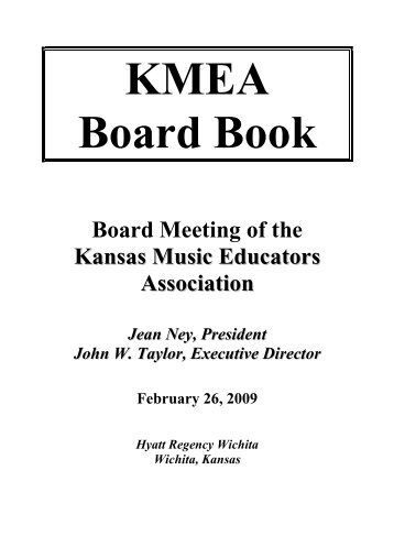 Board Meeting of the Kansas Music Educators Association