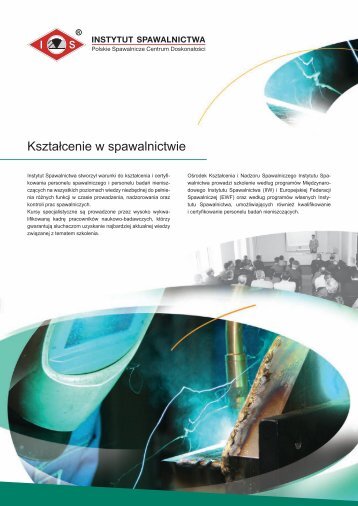 KsztaÅcenie w spawalnictwie - Instytut Spawalnictwa - Gliwice.pl