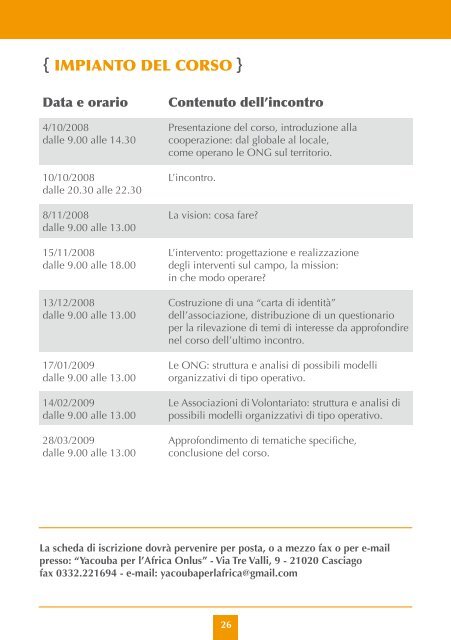 Scarica la brochure "Corsi di Formazione per il Volontariato" - Cesvov