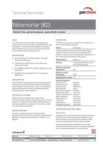 Nitomortar 903 TDS - Parchem