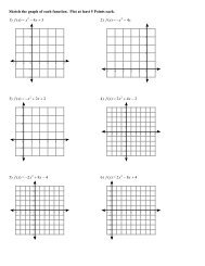 Graphing Parabolas Worksheet 2 with Answer Key