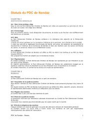 Statuts du PDC de Nendaz - PDC du Valais romand
