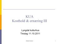 Kosthold og ernÃ¦ring III - Lyngdal kommune