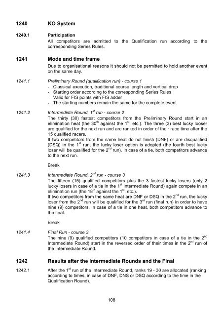 THE INTERNATIONAL SKI COMPETITION RULES (ICR)