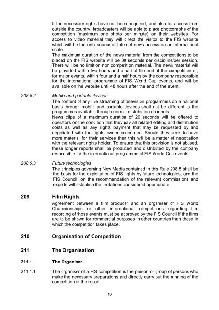 THE INTERNATIONAL SKI COMPETITION RULES (ICR)