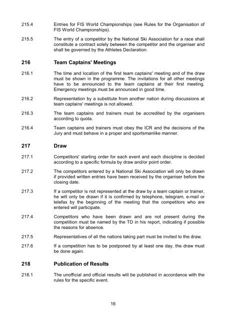 THE INTERNATIONAL SKI COMPETITION RULES (ICR)