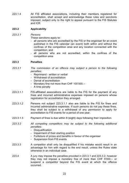 THE INTERNATIONAL SKI COMPETITION RULES (ICR)