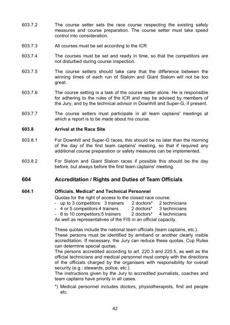 THE INTERNATIONAL SKI COMPETITION RULES (ICR)