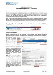 Beitragseinzug per SEPA-Lastschrift - Raiffeisenbank Weiden
