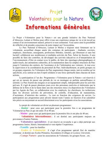 Informations generales - Parco Nazionale d'Abruzzo Lazio e Molise
