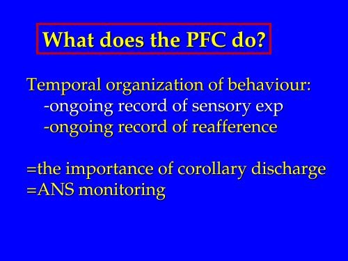 Bryan Kolb: Factors influencing Prefrontal Cortical Development and ...