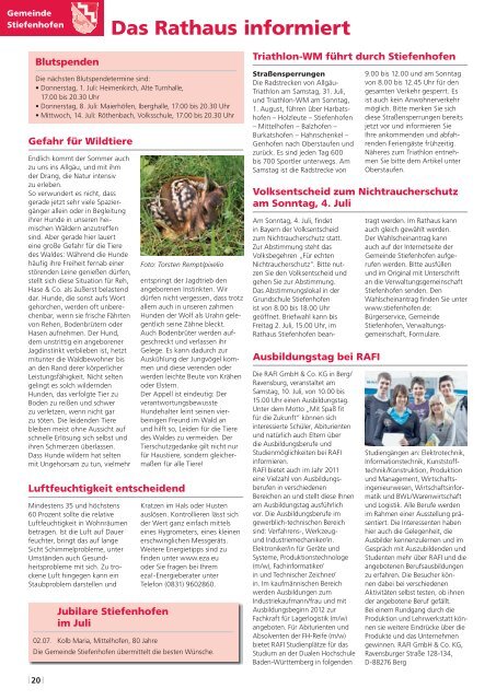 Oberstaufener Mitteilungsblatt - Oberstaufen.info