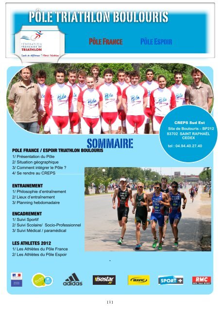 Pages PÃLE Boulouris - copie - FÃ©dÃ©ration FranÃ§aise de Triathlon