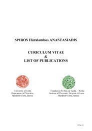 SPIROS Haralambos ANASTASIADIS CURICULUM VITAE & LIST OF