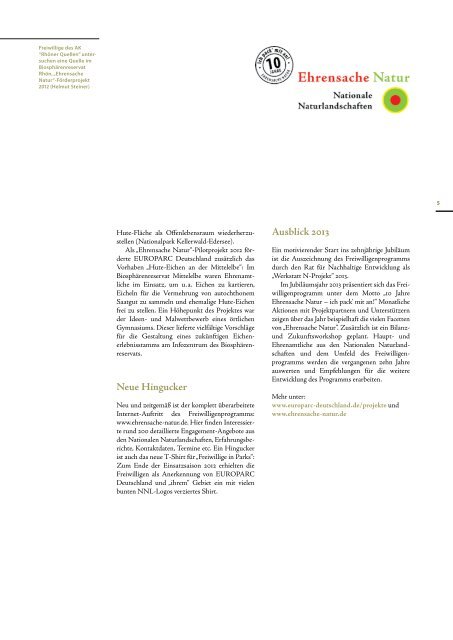 Jahresbericht 2012 - EUROPARC Deutschland eV