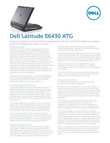 Latitude E6430 ATG Spec Sheet - Dell