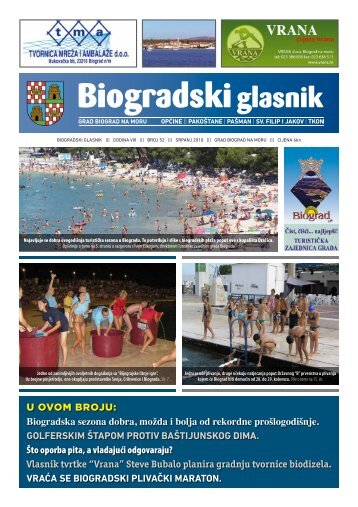 Biogradski glasnik - broj 52 - Grad Biograd na Moru