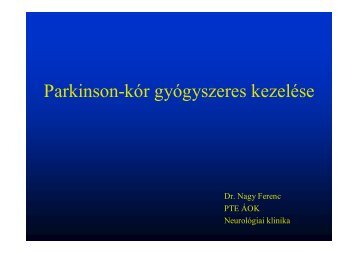 Parkinson-kór gyógyszeres kezelése