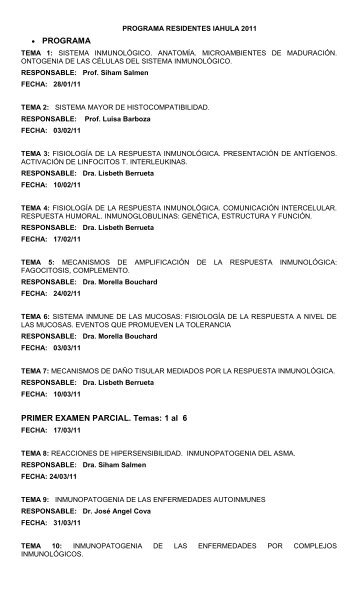 Programa del curso 2011 - Medic.ula.ve